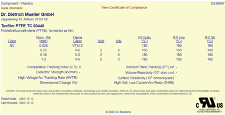 PTFE TC 00440 E536667